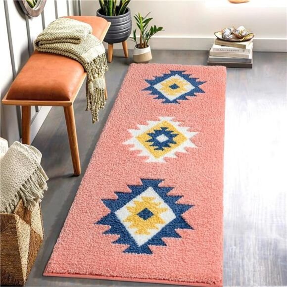 NEW Pink Boho Luxury Soft Area Rug